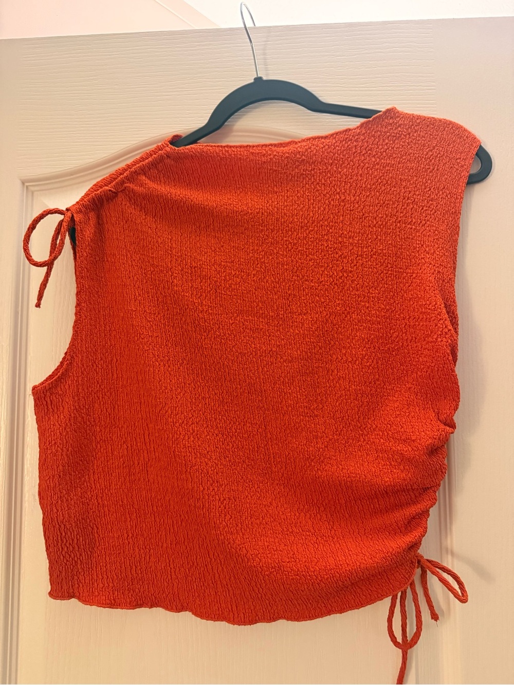 H&M Orange Sleeveless Textured Tie-Detail Tank - Picture 2 of 4